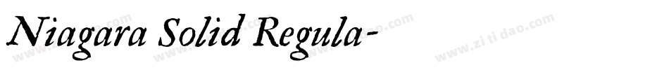 Niagara Solid Regula字体转换